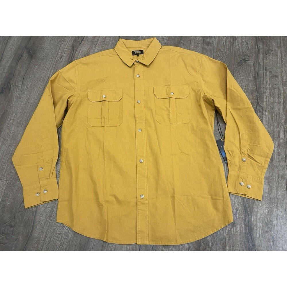 Seager Chief Overshirt Men’s XL Button Up Long Sleeve Gold Western NEW